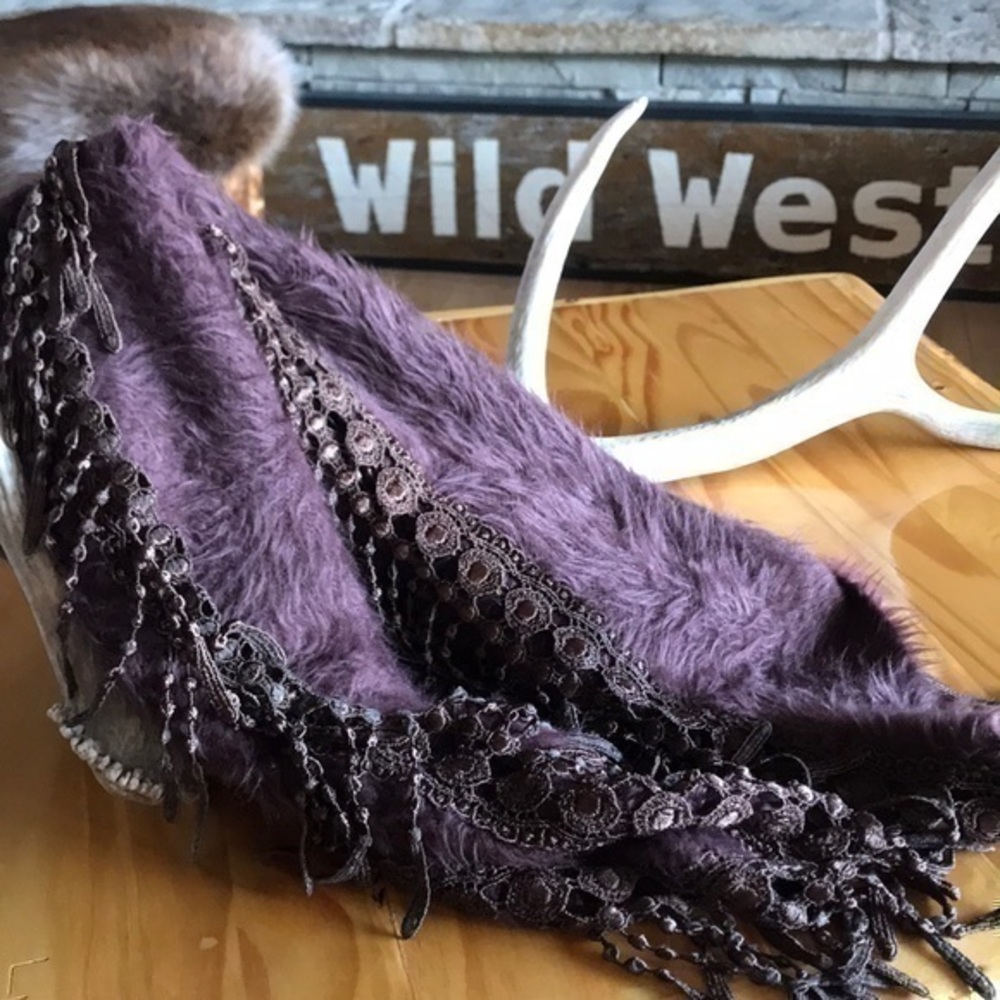 Angora eyelash Shawl Head Scarf Wrap piano Shawl Fringes